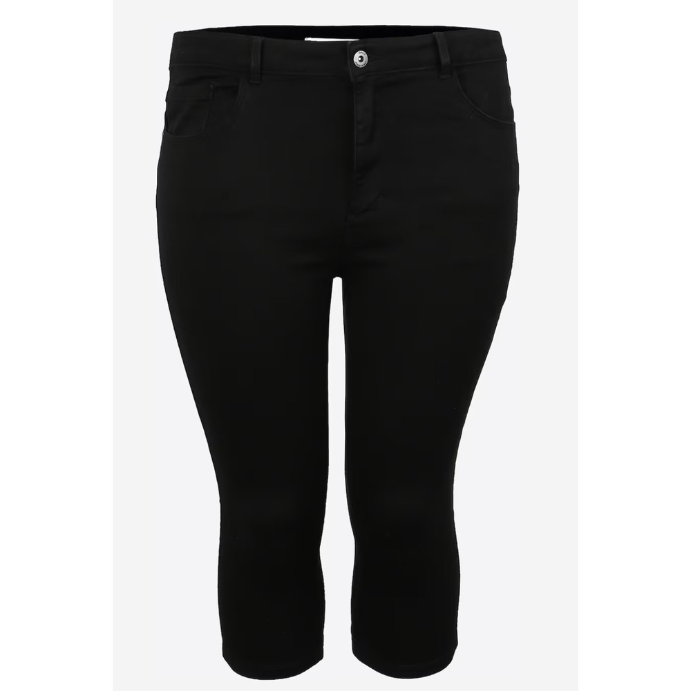 Only Carmakoma Womens Black Denim Capri Pants Size 54 US 3XL Cropped Jeans NWT - Picture 3 of 5